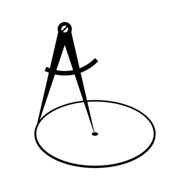 Çift of pergel bir daire çizim