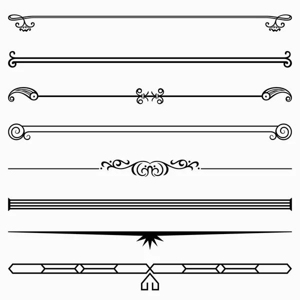 Набор Восьми Декоративных Делителей — стоковый вектор