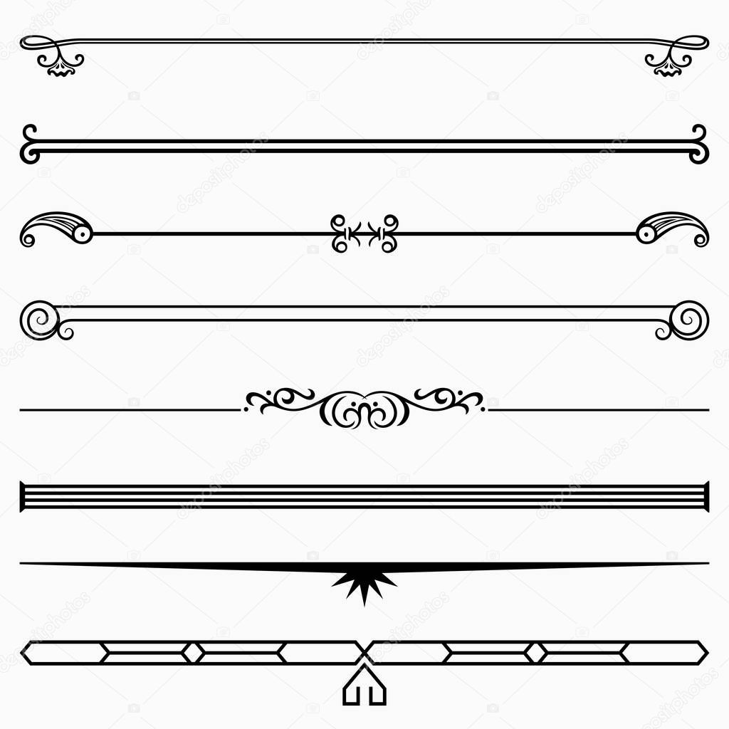 Set of eight decorative dividers