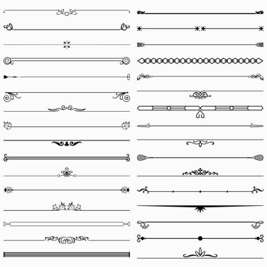 Dekoratif kısa bölücüler kümesi