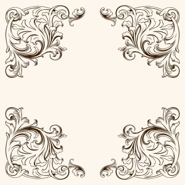 Dekoratif köşeler ile çerçeve