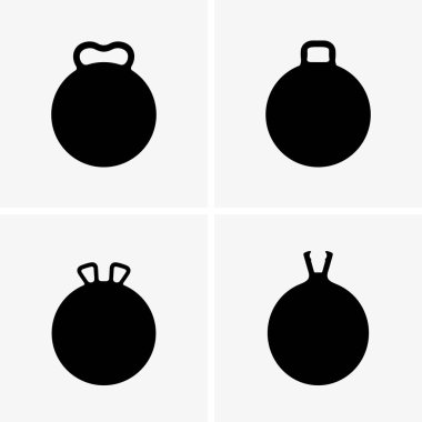 Egzersiz topları, gölge resimleri dizi