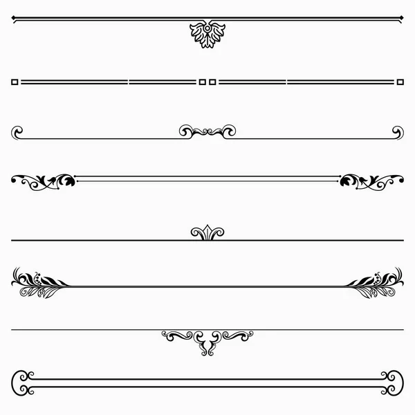 Conjunto Divisores Decorativos — Archivo Imágenes Vectoriales