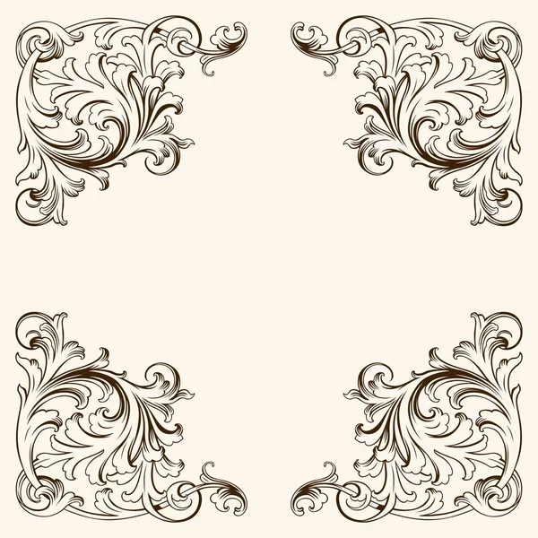 Frame Met Decoratieve Hoeken — Stockvector