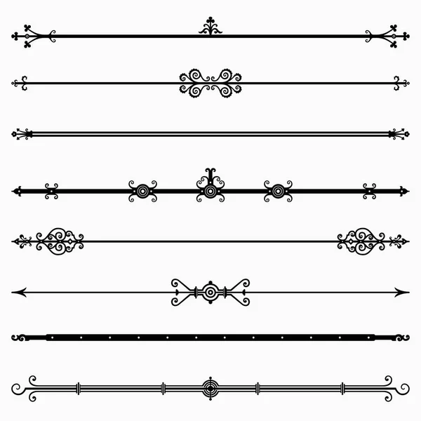 Conjunto Divisores Decorativos — Archivo Imágenes Vectoriales