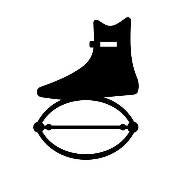 Zapato Salto Canguro Imagen Sombra — Vector de stock