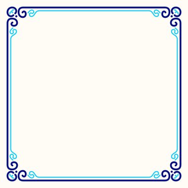 Dekoratif köşeler ile çerçeve