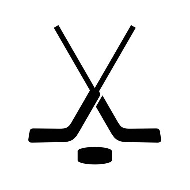 Hokey oyun sembolü, sopa ve Pak