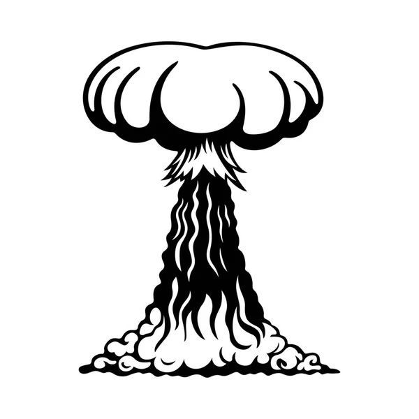 Esplosione Nucleare Terra — Vettoriale Stock