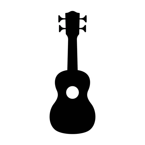 Ukulele Guitarra Hawaiana Imagen Sombra — Vector de stock