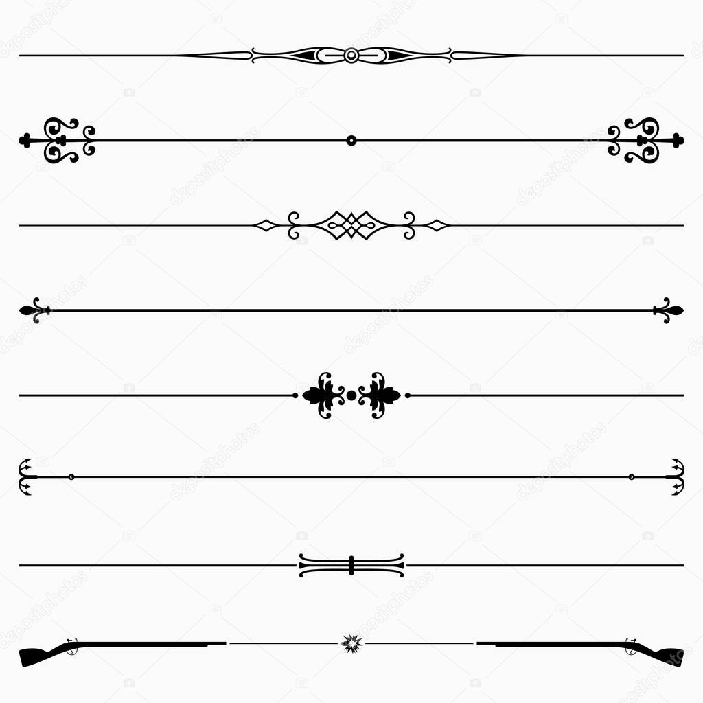 Set of eight decorative dividers