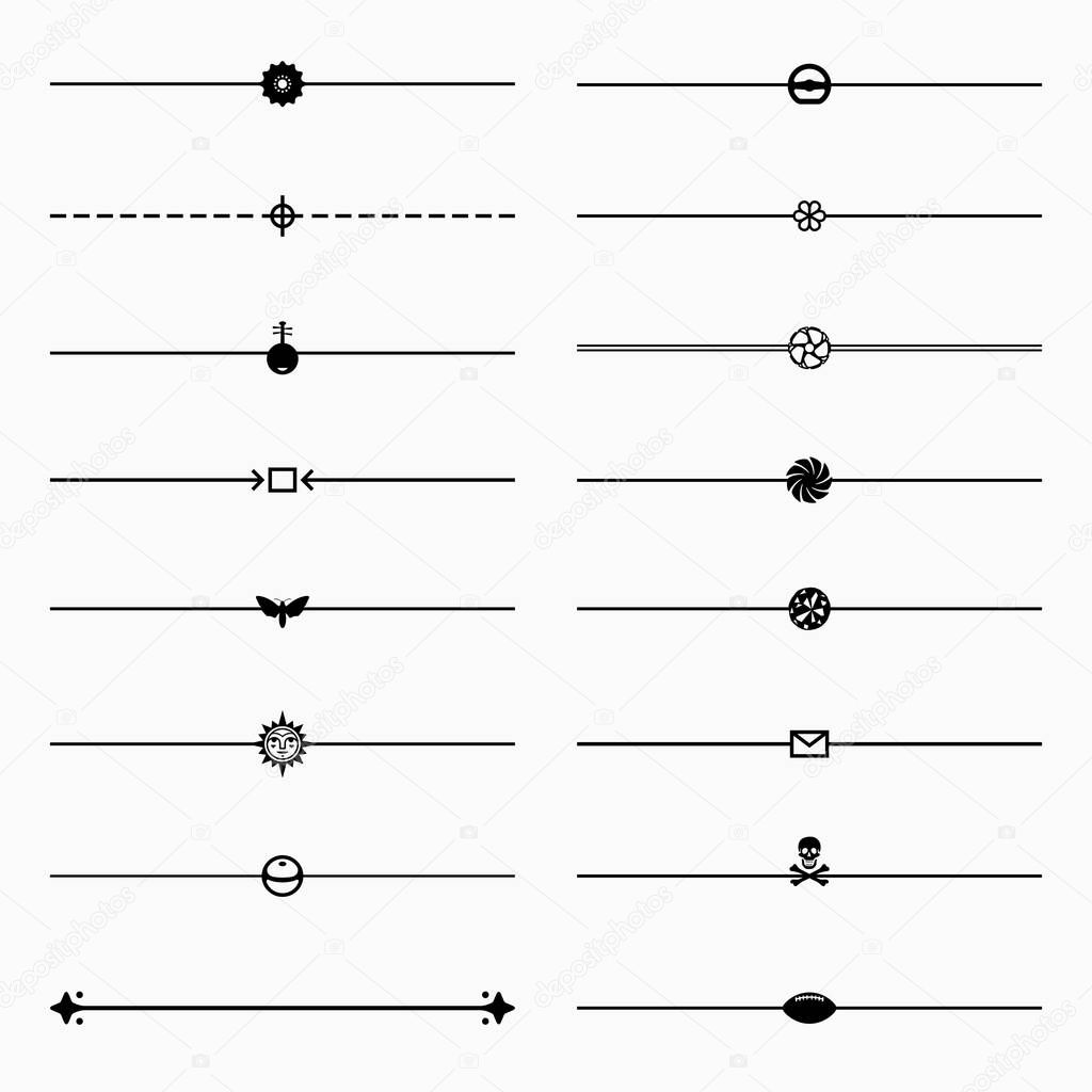 Set of decorative short dividers