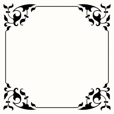 Dekoratif köşeler ile çerçeve