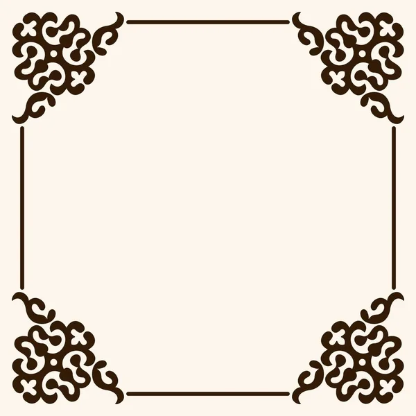 Frame Met Decoratieve Hoeken — Stockvector