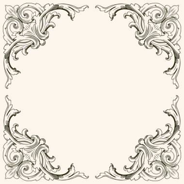 Dekoratif köşeler ile çerçeve