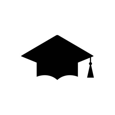 Mezuniyet kap simgesini, silhouette