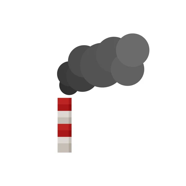 Fumar Fábrica Chimenea Icono — Vector de stock