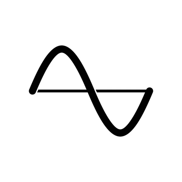 Amplitude Graph Icon Sinusoid — Stock Vector