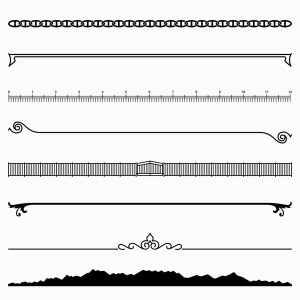 Dekoratív Elválasztó Készlet — Stock Vector