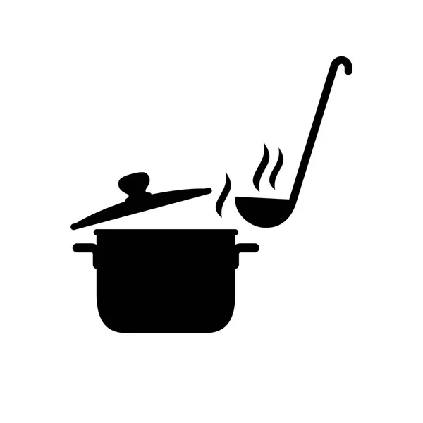 蒸し鍋とお玉 — ストックベクタ