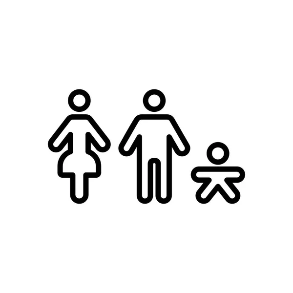 Femme Homme Enfant — Image vectorielle