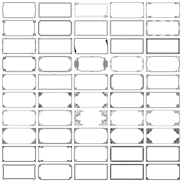 Conjunto Cinquenta Quadros Retangulares —  Vetores de Stock