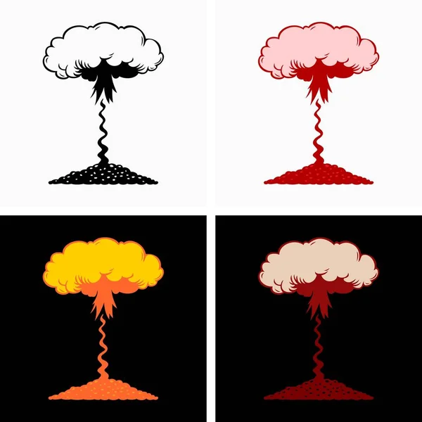 Explosion Nucléaire Atmosphérique Haute Altitude — Image vectorielle