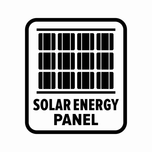 Pannello Energia Solare Simbolo Soluzione Economia — Vettoriale Stock