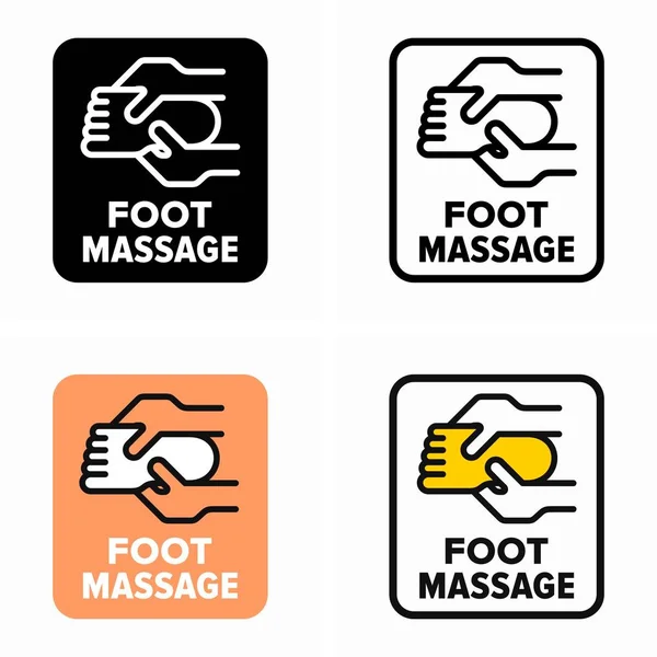 Reflexology Foot Massage Spa Treatment — Stock Vector