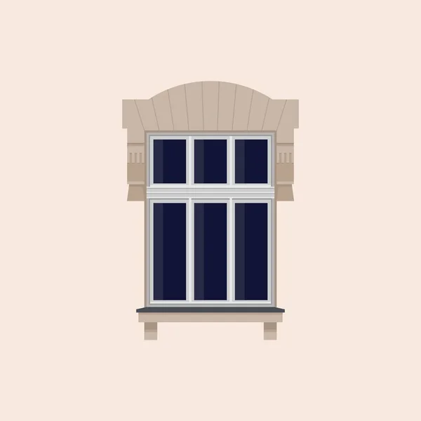 Elegant Antique Window Frame Decorative Elements — Image vectorielle