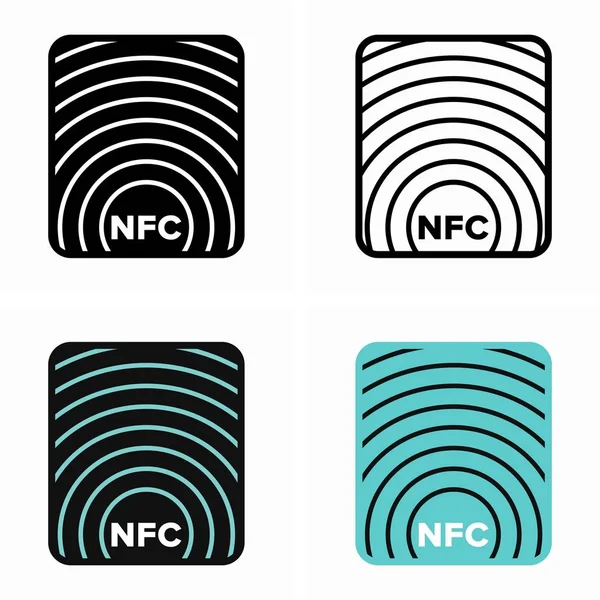 Nfc Ensemble Protocoles Communication Champ Proche — Image vectorielle
