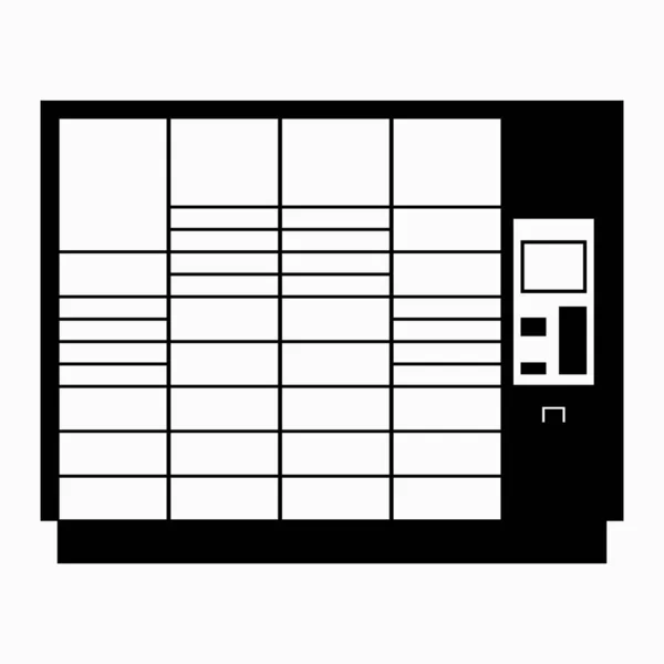 Poste Libre Service Automatisé Terminal Stockage Colis — Image vectorielle