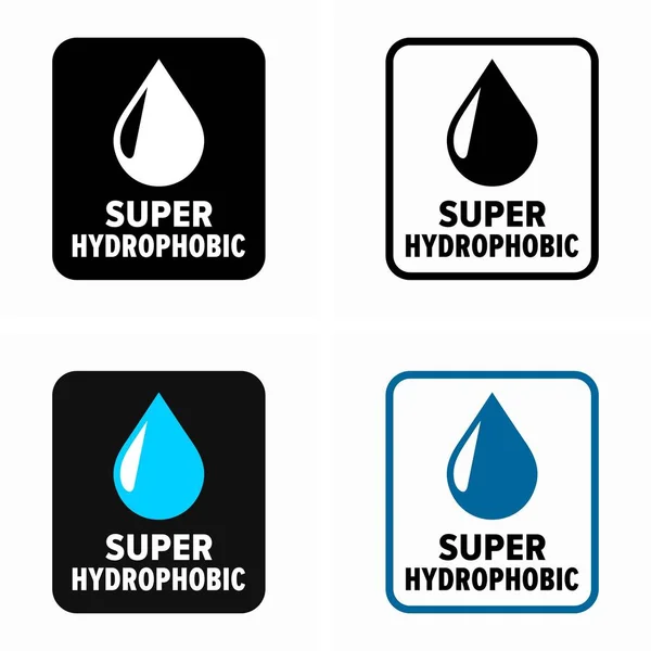 Ultra Super Hydrofobní Odpuzující Vodní Povrch — Stockový vektor