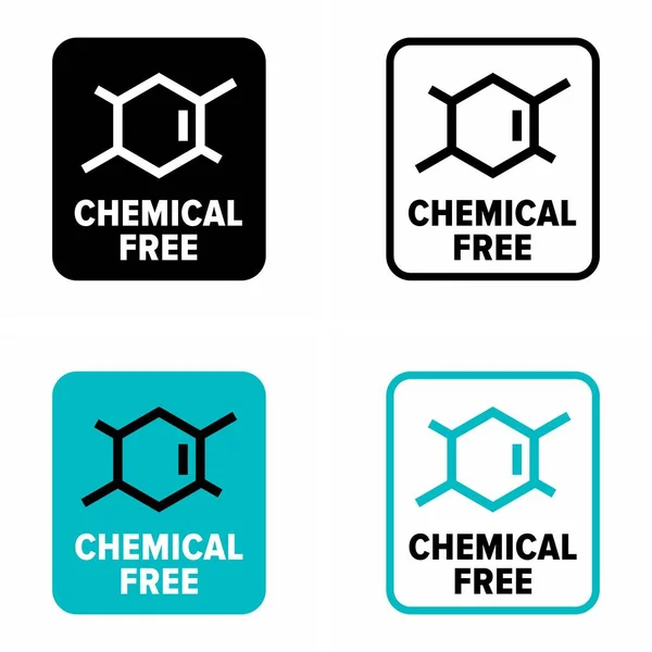 Chemisch Vrij Milieuvriendelijk Veiligheidsinformatiebord — Stockvector