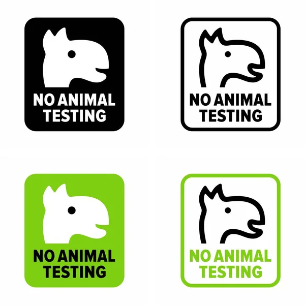 Nessun Test Sugli Animali Prodotti Cruelty Free Cartello Informativo — Vettoriale Stock