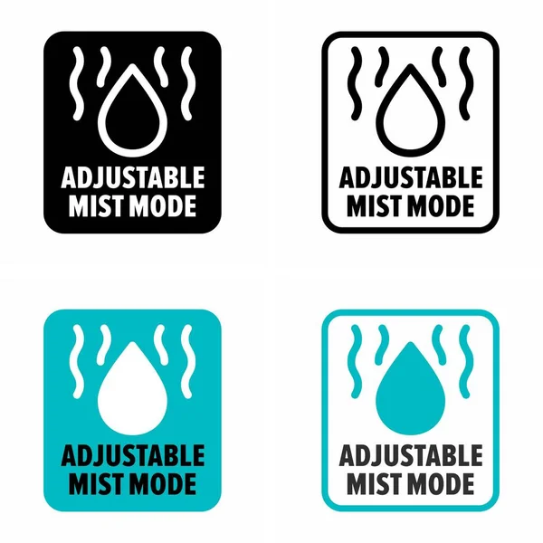 調節可能なミストモード 香りと水拡散装置のための 情報サイン — ストックベクタ