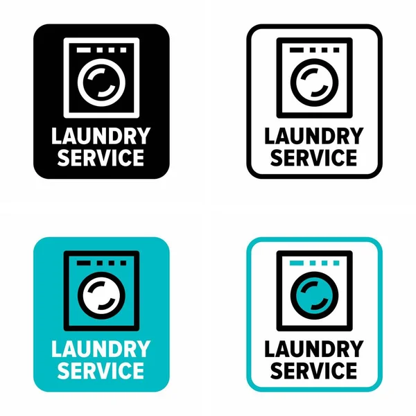 Profesional Layanan Laundry Membersihkan Tanda Informasi Perusahaan - Stok Vektor