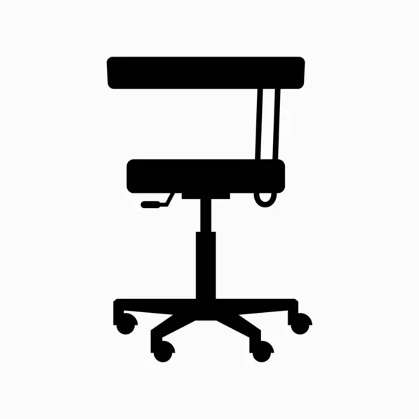 牙医用的可调高脚椅 助手用的医用凳子 — 图库矢量图片
