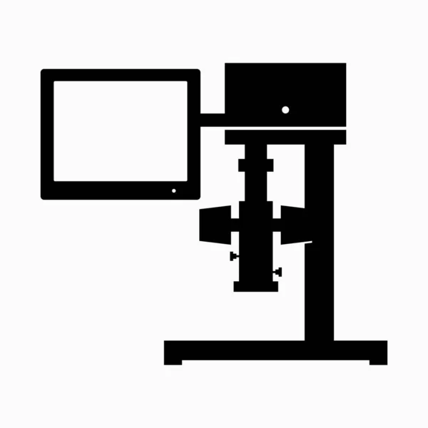 Digitalt Mikroskop Med Stor Pekskärm — Stock vektor
