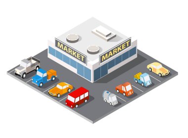 Büyük süpermarket alışveriş