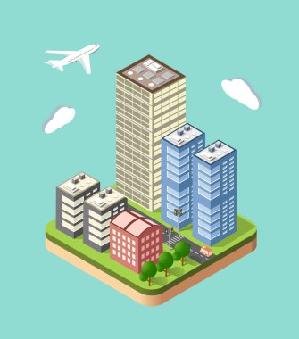 izometrik Kentsel şehir