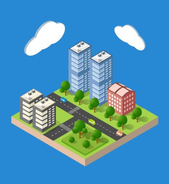 izometrik Kentsel şehir