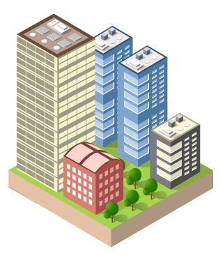 izometrik Kentsel şehir