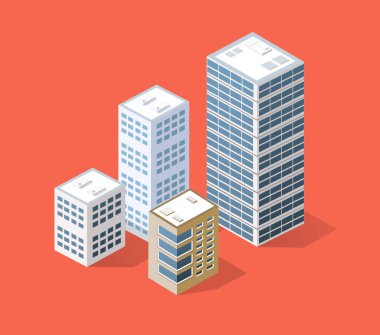 İzometrik 3d şehir