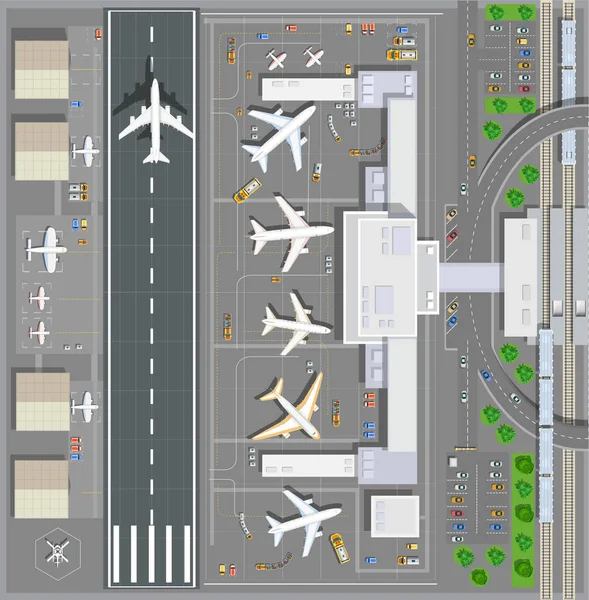 Terminal de passageiros do aeroporto — Vetor de Stock