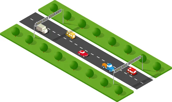 Transports route urbaine — Image vectorielle