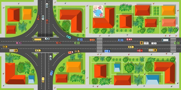 Estradas de junção rodoviária —  Vetores de Stock