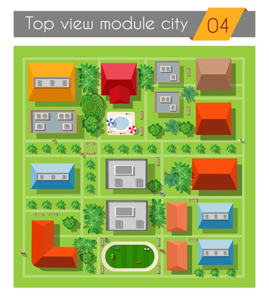 Landskab city top view – Stock-vektor