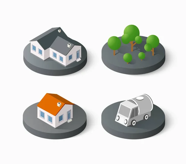 Immobilier Isometric — Image vectorielle