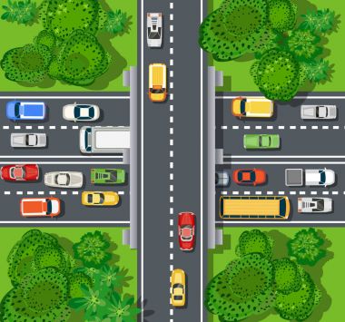 Üstten Görünüm şehir haritası